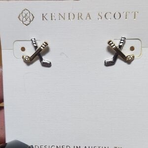 Kendra Scott Silver and Gold Hockey Stick Studs